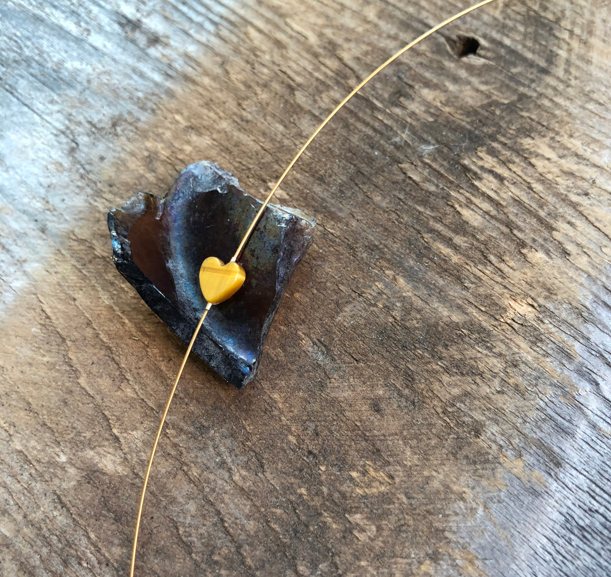 Tiger's Eye Heart Minimalist Bracelet