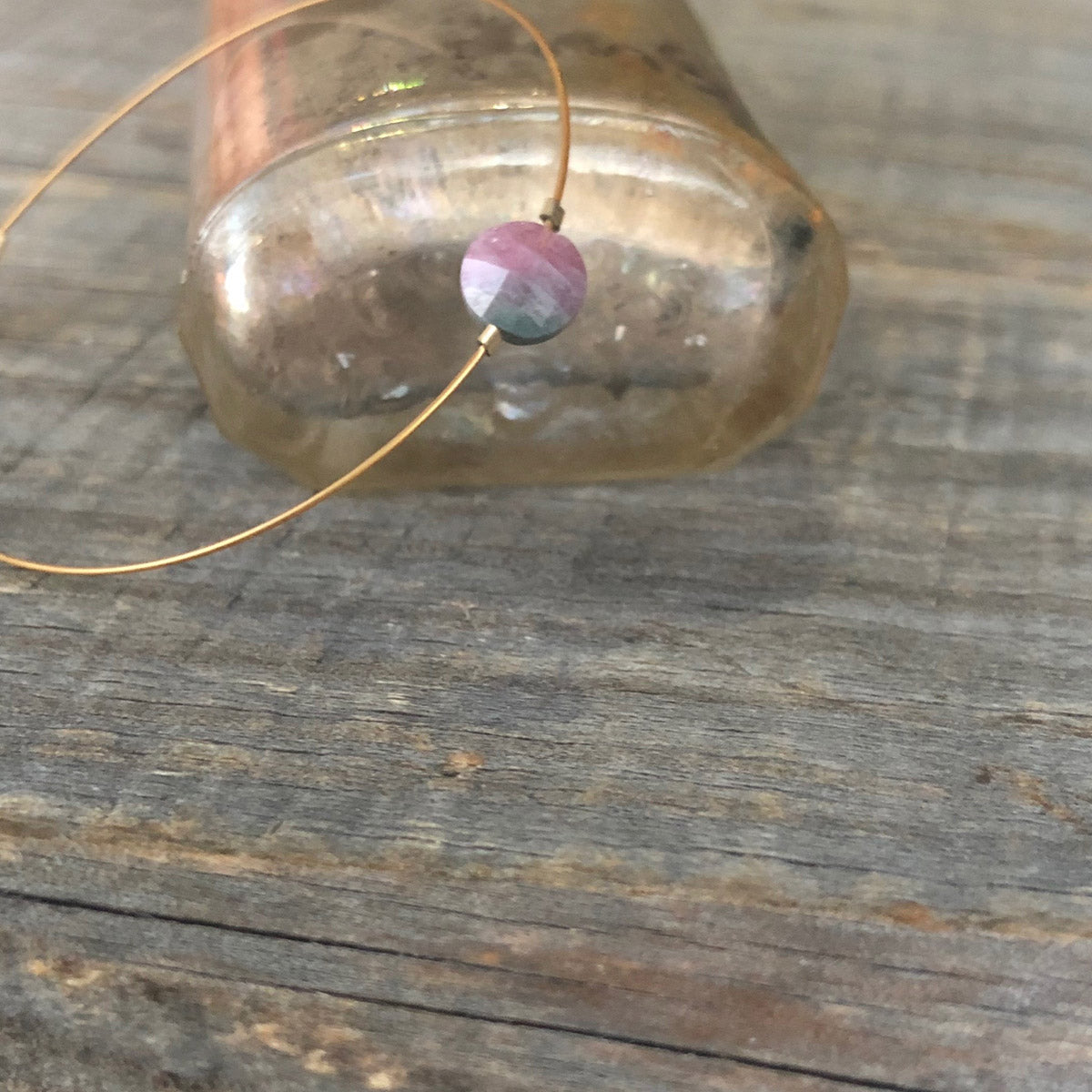 Tourmaline, Beaded, Gemstone Minimalist Bracelet | Narrow-Gauge Designs