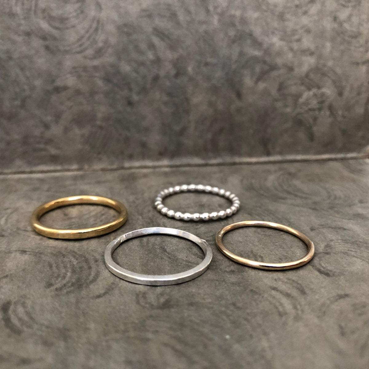 Sterling Silver, Gold-Filled, Brass, Handmade Stacking Rings "Alpine Loop" | Narrow-Gauge Designs