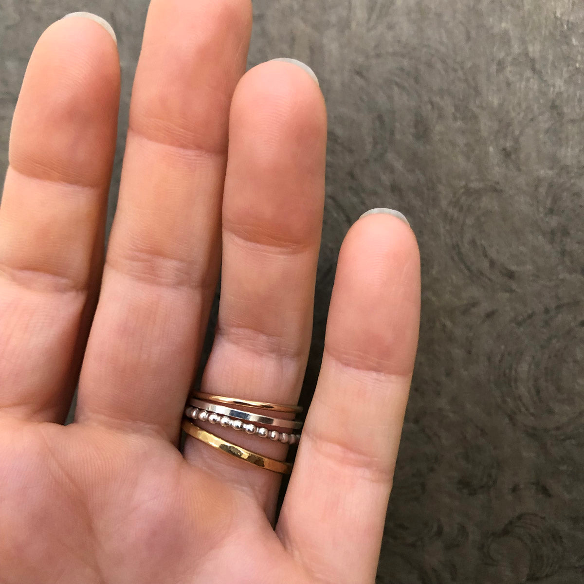 Sterling Silver, Gold-Filled, Brass, Handmade Stacking Rings "Alpine Loop" | Narrow-Gauge Designs