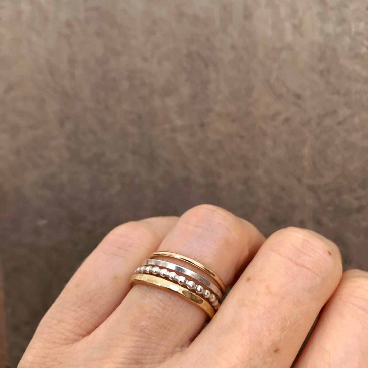 Sterling Silver, Gold-Filled, Brass, Handmade Stacking Rings "Alpine Loop" | Narrow-Gauge Designs