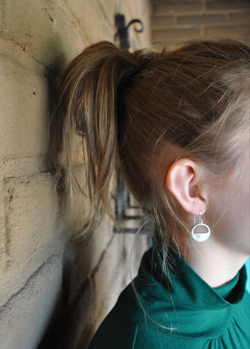 "Belle Starr" Turquoise Minimalist Earrings in Sterling Silver