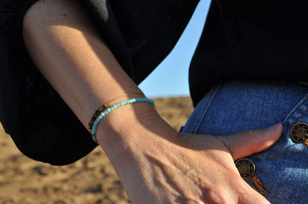 "Columbia" Gemstone Bracelet Set | Narrow-Gauge Designs