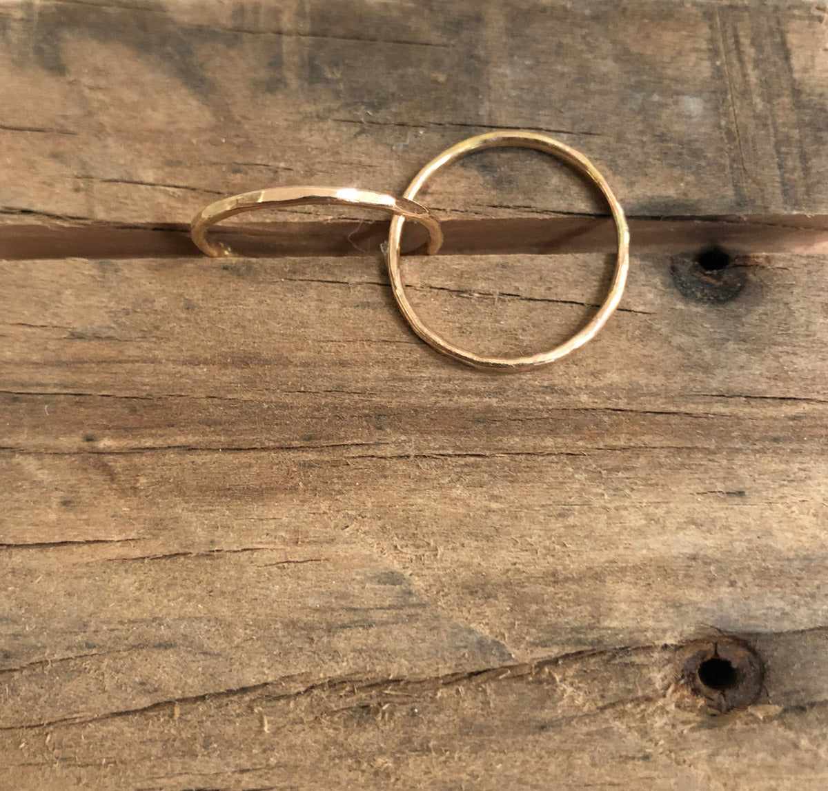 Handmade Interlocking Rings, "Gold Belt" | Narrow-Gauge Designs