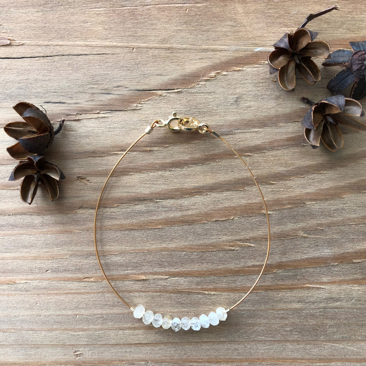 Citrine, Beaded Gemstone Minimalist Bracelets for Women | Narrow-Gauge Designs