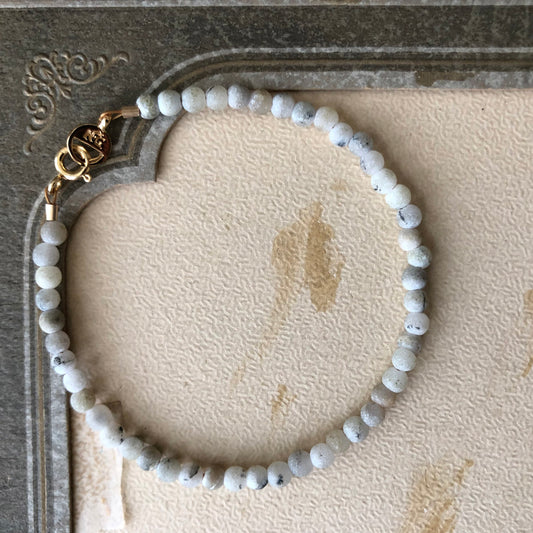 Agate, Handmade Gemstone Beaded Bracelet "Rocky Bar" | Narrow-Gauge Designs