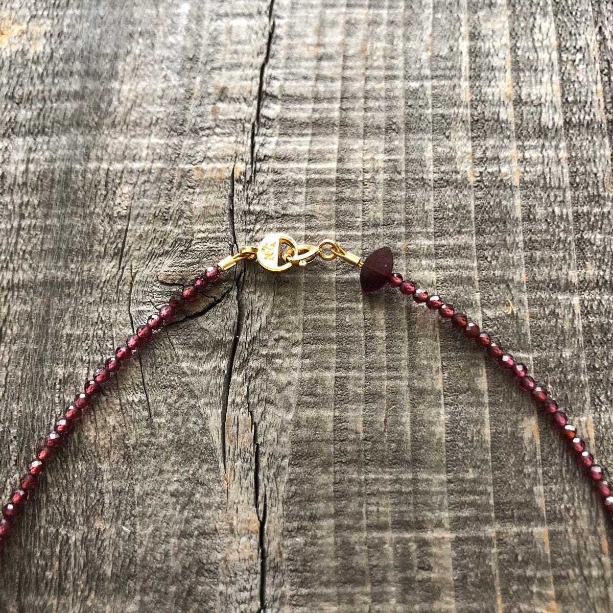 Garnet, Rhodolite Beaded Gemstone Necklace | Narrow-Gauge Designs